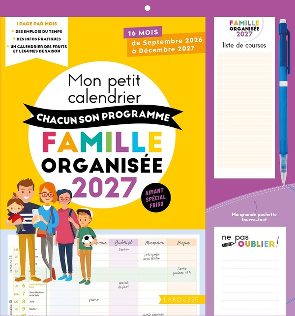 Calendrier compact chacun son programme famille rigide 2027