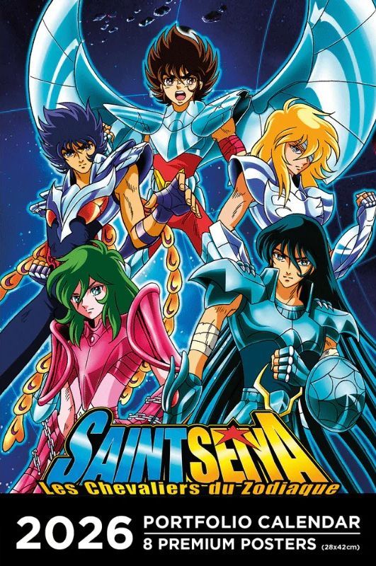 Portfolio Calendar Saint Seiya Knights of the Zodiac. 8 premium posters, Edition 2026