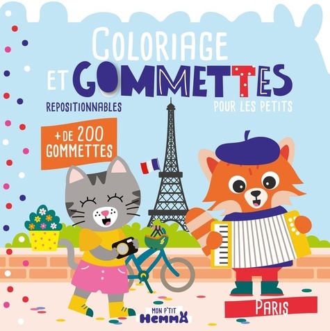 Coloriage et gommettes pour les petits - Paris. de 200 gommettes repositionnables