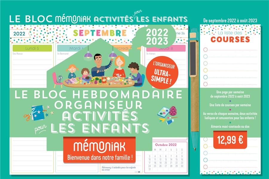 Le bloc hebdomadaire organiseur. Activités pour les enfants, Edition 2022-2023