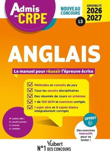Anglais L3. Tout pour réussir l'épreuve écrite, Edition 2026-2027