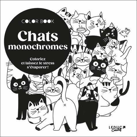 Chats monochromes. Coloriez et laissez le stress s’évaporer !