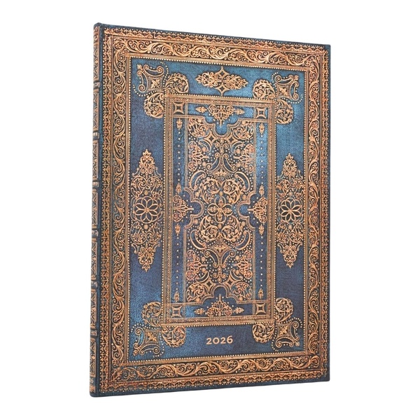 AGENDA 2026 12 MOIS GRAND VERTICAL - LUXE BLEU, DESIGN LUXUEUX