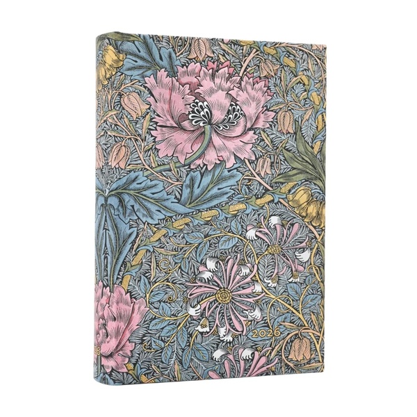 AGENDA 2026 12 MOIS MINI - MORRIS CHEVREFEUILLE ROSE, WILLIAM MORRIS