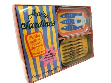 Apéro sardines. Coffret avec 15 recettes, 6 fourchettes, 1 apéro parfait