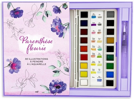 Parenthèse fleurie - 30 illustrations à peindre à l'aquarelle. Un carnet avec des feuilles détachabl