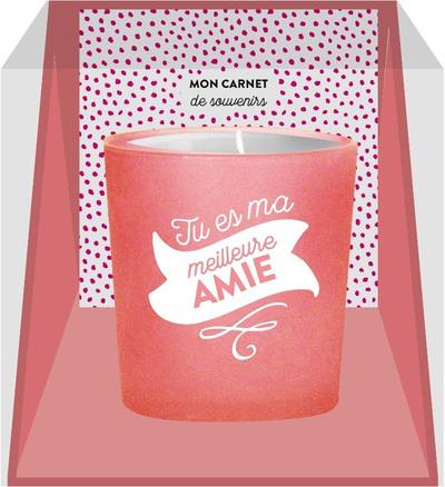 Coffret bougie tu es ma meilleure amie. Avec un carnet et une bougie