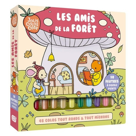 Les Amis de la Forêt. Mes colos tout ronds & tout mignons. Avec 10 feutres à double pointe