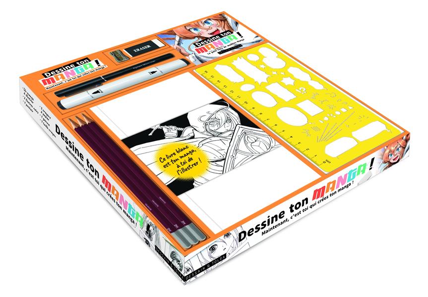 Dessine ton manga ! Coffret avec accessoires et un livre