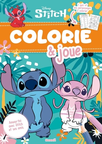 Colorie & joue Disney Stitch. Amuse-toi avec Stitch et ses amis. Avec 1 quiz et des personnages à co