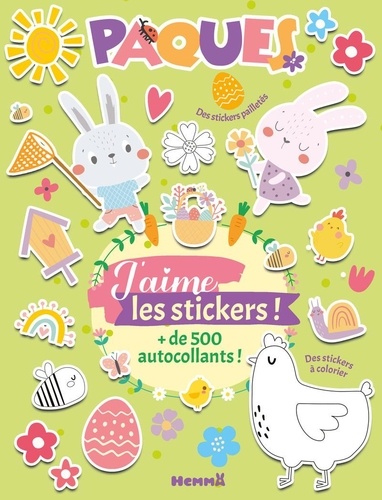 Pâques. de 500 autocollants ! Des stickers pailletés, des stickers à colorier