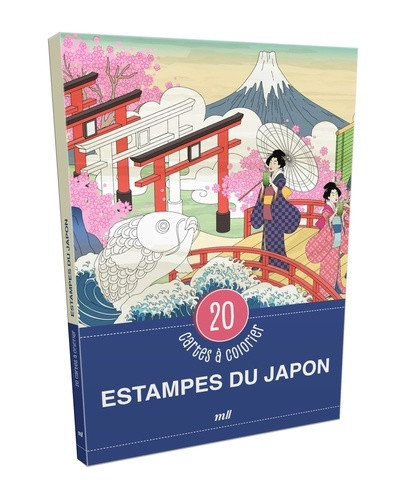 Estampes du Japon. 20 cartes à colorier