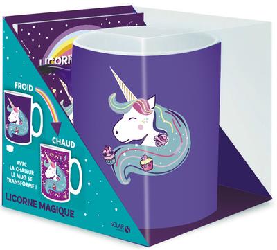 Licorne magique, soupes et boissons chaudes. Coffret avec un mug magique et un livre de 50 recettes