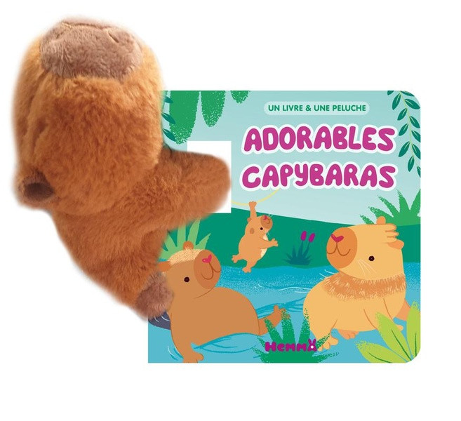 Adorables capybaras. Un livre & une peluche