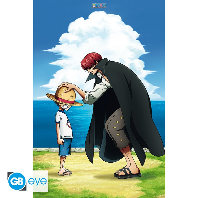 One Piece - Poster maxi roulé 91,5 x 61 cm : Shanks & Luffy