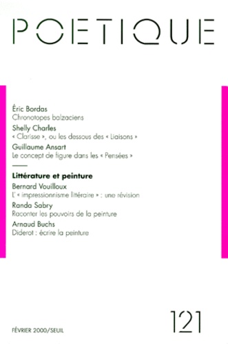 Poétique N° 121 : Littérature et peinture
