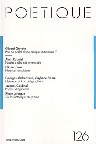 Poétique N° 126