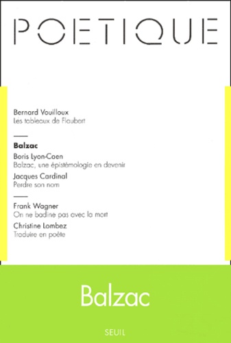 Poétique N° 135 : Balzac