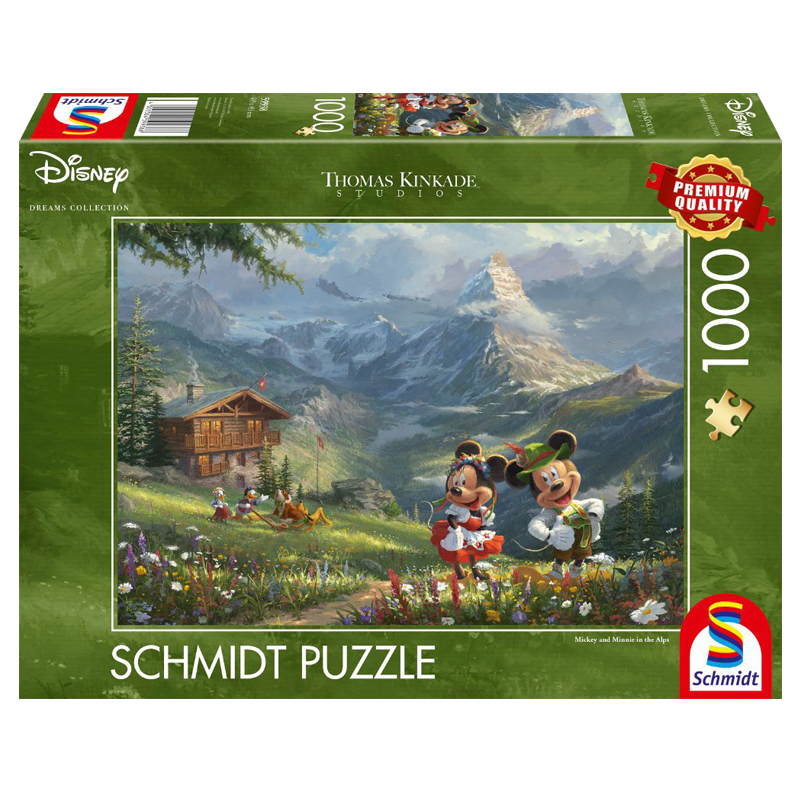 Puzzle Disney 1000 pièces - Mickey & Minnie dans les Alpes