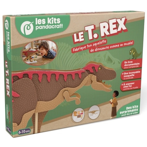 Le T-Rex. Coffret avec 1 livre documentaire et 1 maquette à construire