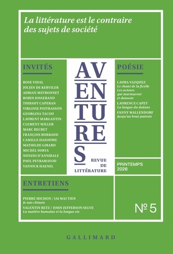 Aventures N° 5, Printemps 2026