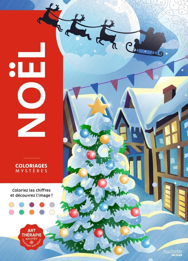 Noël. Coloriez les chiffres et découvrez l'image !