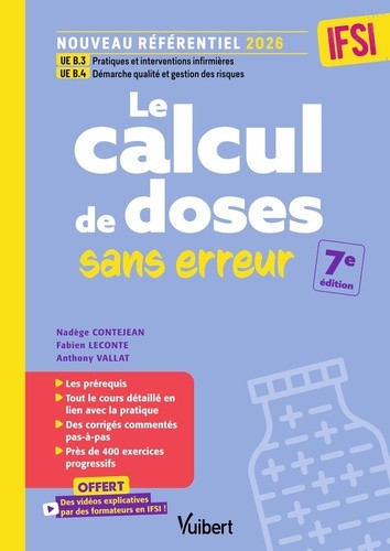 Le calcul de doses sans erreur - IFSI. UE B.3 Pratiques et interventions infirmières et UE B.4 Déma