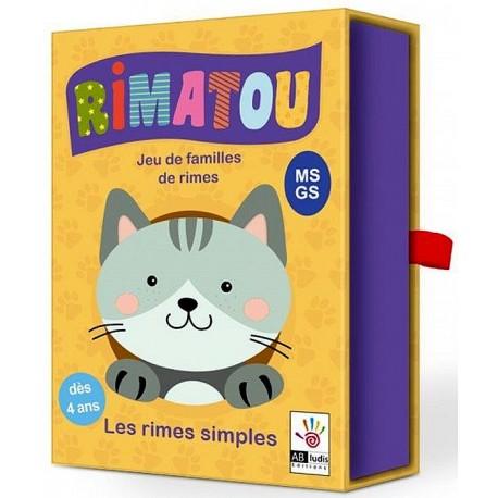 RIMATOU 1 - LES RIMES SIMPLES - JEU DE FAMILLES DE RIMES