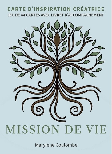 Carte d'inspiration créatrice Mission de vie. Jeu de 44 cartes avec livret d'accompagnement