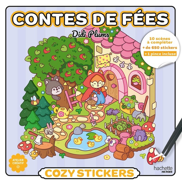 Contes de fées. 10 scènes à compléter, de 650 stickers, 1 pince incluse
