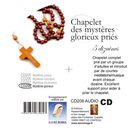 CHAPELET DES MYSTÈRES GLORIEUX PRIÉ - CD AUDIO