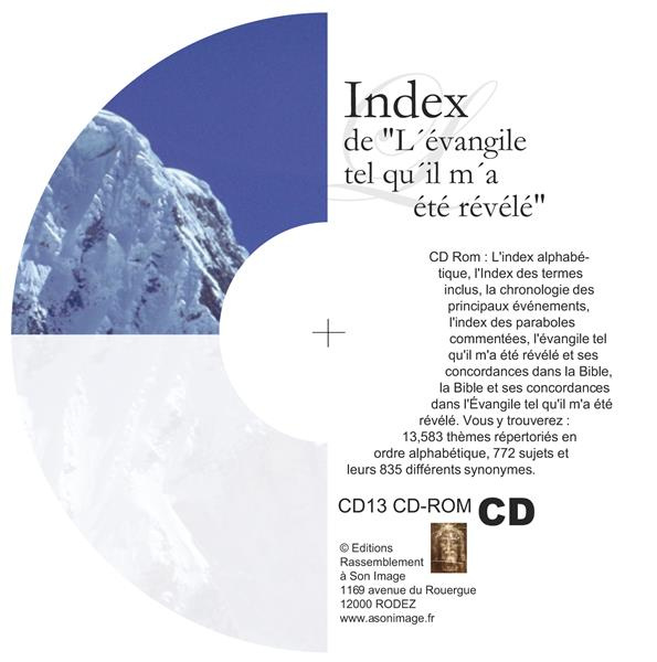 INDEX DE L´ÉVANGILE TEL QU´IL M´A ÉTÉ RÉVÉLÉ - LIVRE AUDIO