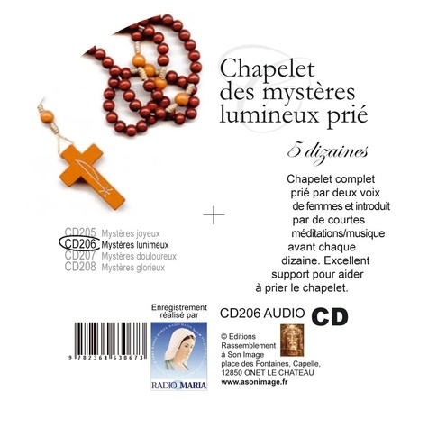 CHAPELET DES MYSTÈRES LUMINEUX PRIÉ - CD AUDIO