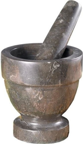 MORTIER & PILON EN MARBRE - COULEUR CHARBON