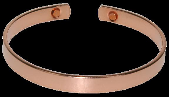 Bracelet cuivre avec Aimants Forme jonc plat Petit modèle
