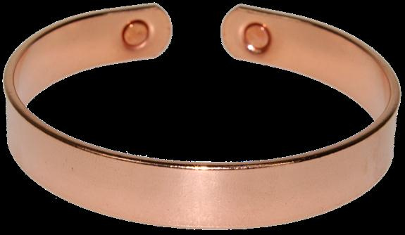 BRACELET CUIVRE AVEC AIMANTS FORME JONC PLAT GRAND MODELE