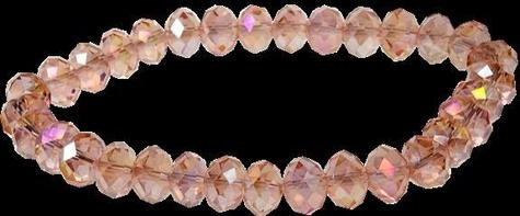 CRISTAL BRACELET - AMOUR/AMITIE - ROSE