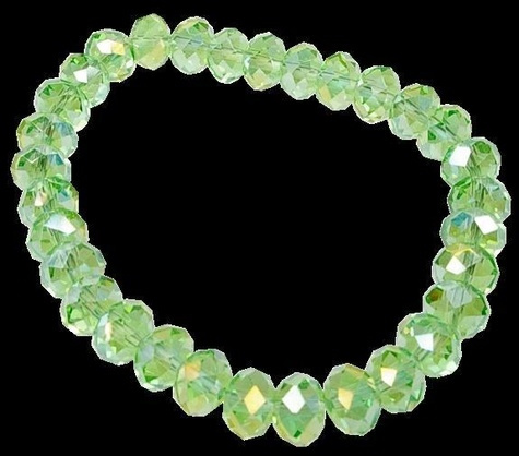CRISTAL BRACELET - RICHESSE - VERT PALE