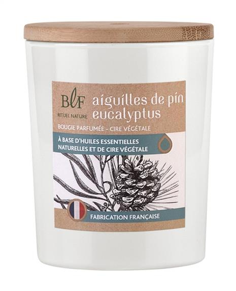 Bougie parfumée en Cire végétale Aiguilles de pin Eucalyptus