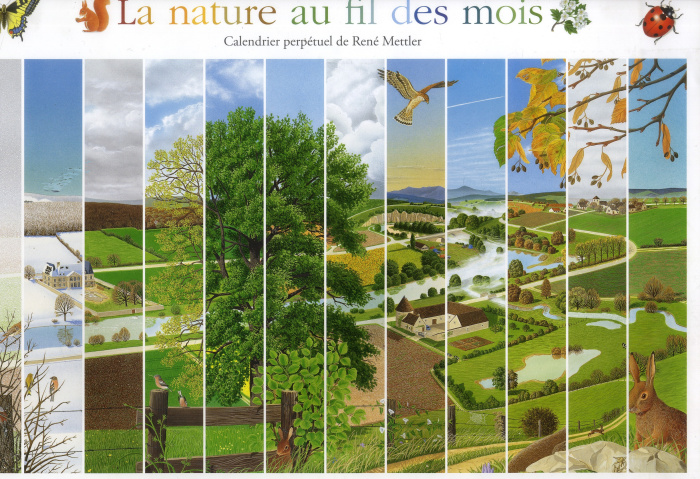 La nature au fil des mois. Calendrier perpétuel
