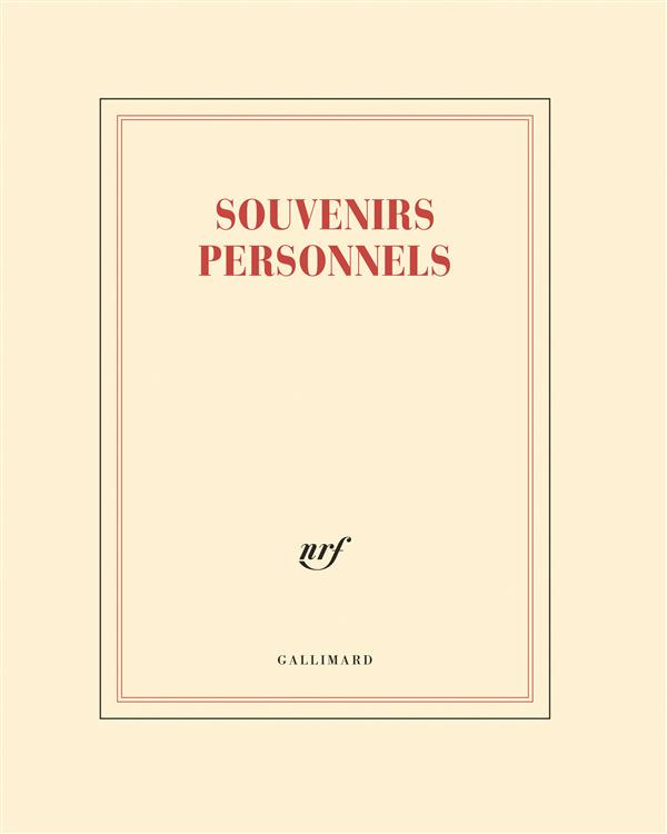 CAHIER "SOUVENIRS PERSONNELS" (PAPETERIE)