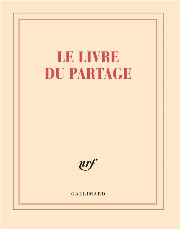 CARNET CARRE "LE LIVRE DU PARTAGE" (PAPETERIE)
