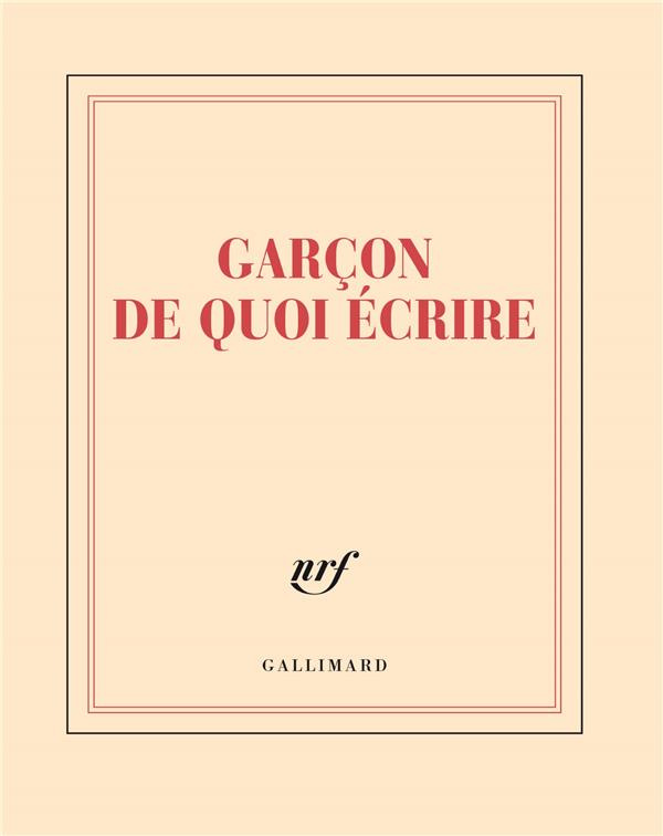 CARNET CARRE "GARCON DE QUOI ECRIRE" (PAPETERIE)