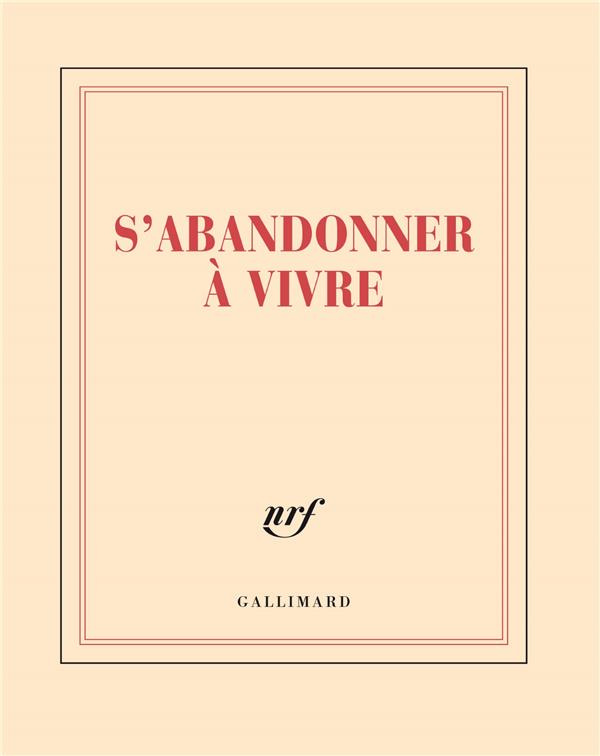 CARNET CARRE "S'ABANDONNER A VIVRE" (PAPETERIE)