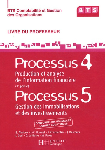 Processus 5 Gestion des immobilisations et des investissements Processus 4 Production et analyse de