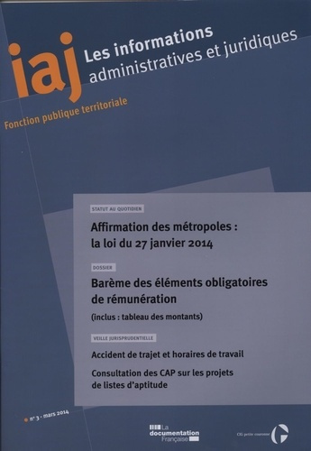 Barême des éléments obligatoires de rémunération - iaj mars 2014