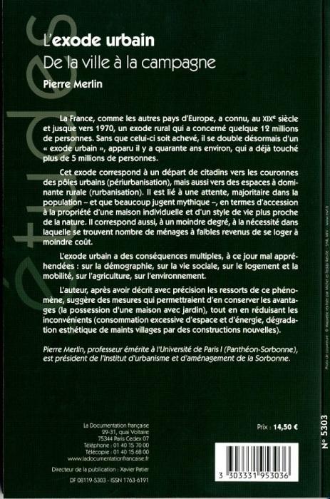 L'exode urbain. De la ville à la campagne