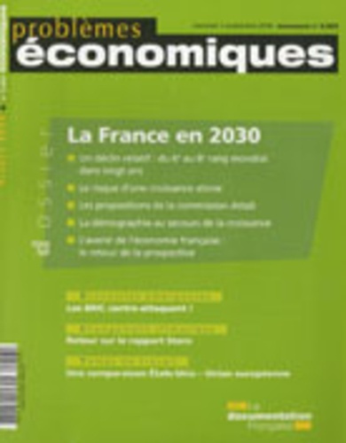 Problèmes économiques N° 2-953, Septembre 2008 : La France en 2030