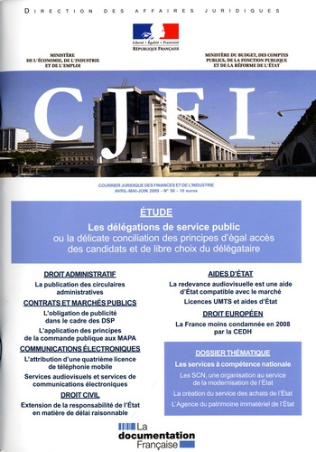 Regards sur l'actualité N° 56 : Les délégations de service public ou la délicate conciliation des pr