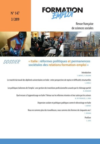 Formation Emploi N° 147 : Réformer l'emploi et la formation professionnelle en Italie